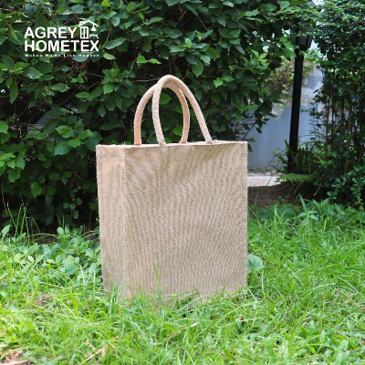 Buy Jute Shopping Bag with Zipper, Natural & White, (10"x12") at Best Price In Bangladesh