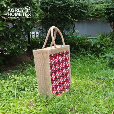 Buy Jute Shopping Bag with Zipper, Natural & White, (10"x12") at Best Price In Bangladesh