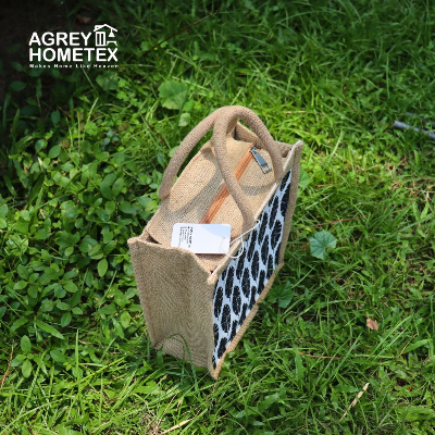 Buy jute-shopping-bag-with-zipper-natural-white-10x12 at Best Price In Bangladesh