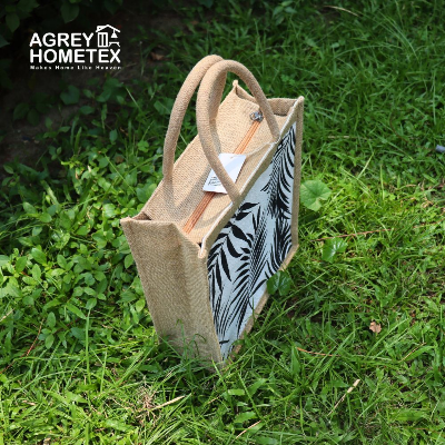 Buy jute-shopping-bag-with-zipper-natural-white-12x14 at Best Price In Bangladesh
