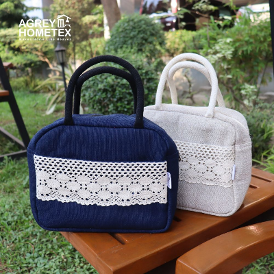 Buy lunch-carry-bag-jute-cotton-yellow-silver-105x85x5 at Best Price In Bangladesh