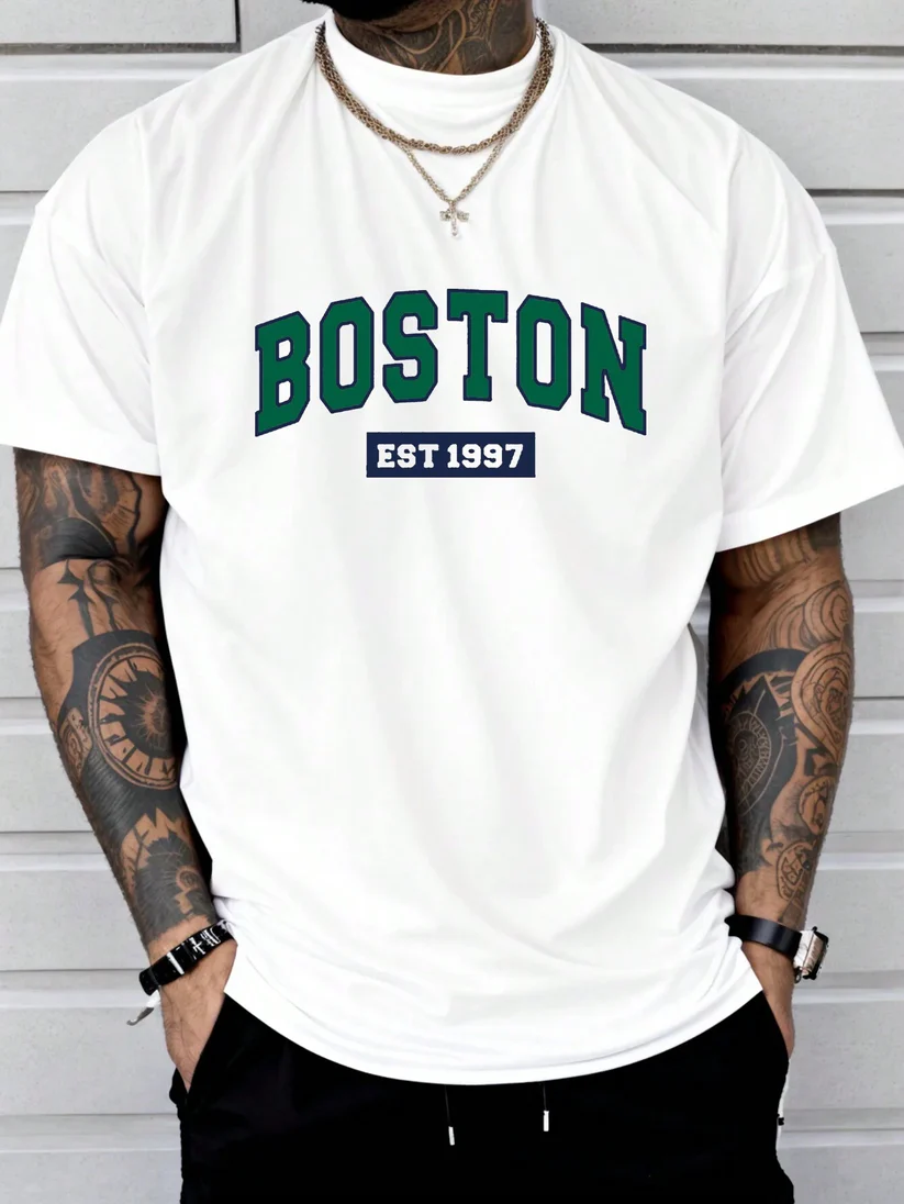 Buy  Drop Shoulder Print T-Shirt – Boston  Best Price In Bangladesh