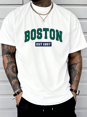 Buy  Drop Shoulder Print T-Shirt – Boston  Best Price In Bangladesh