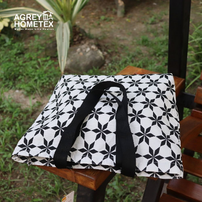 Buy canvas-tote-bag-with-zipper-black-white-14x16 at Best Price In Bangladesh