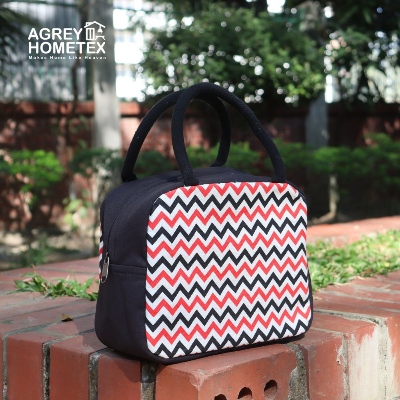 Buy Lunch Carry Bag, Cotton Fabric, Black & White, (9.5″x7.5″x5″)at Best Price In Bangladesh