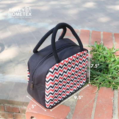 Buy Lunch Carry Bag, Cotton Fabric, Black & White, (9.5″x7.5″x5″)at Best Price In Bangladesh