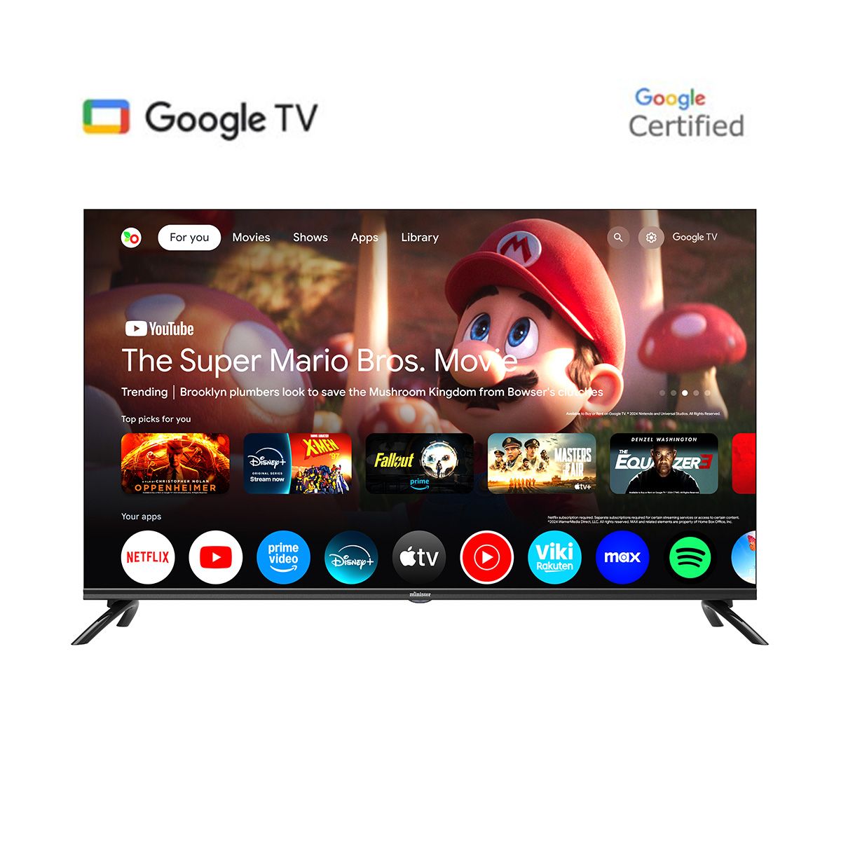 Picture of Minister 43” 4K UHD Voice Control Android Google TV (MI43M9Q4KGTV)