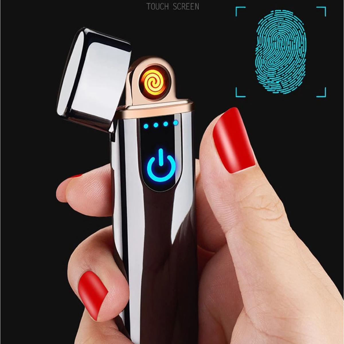 Picture of Charging lighter Touch induction windproof electronic ultra-thin USB cigarette lighter