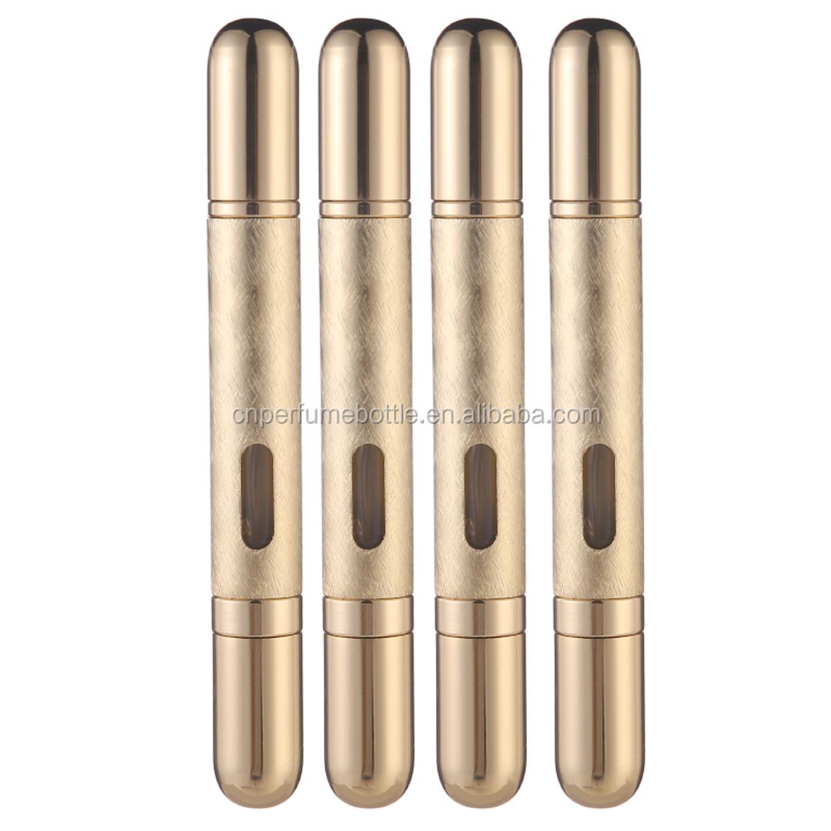 Picture of Dual Use Empty Refillable 10 ml Aluminum Bottle 5ml Pocket Spray Perfume Atomizers&5ml Metal Leakproof Roller Parfum Oil Bottle
