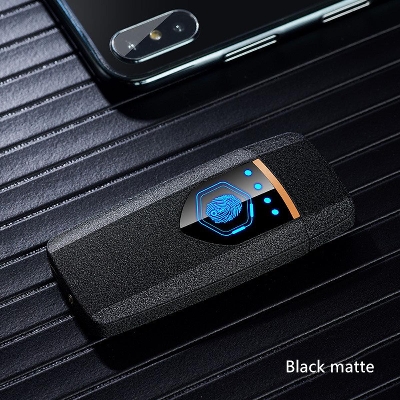 Picture of Ultra-Thin Two-Sided Fingerprint Touching Induction Usb Charging Cigarette Lighter Gift Lighters For Men
