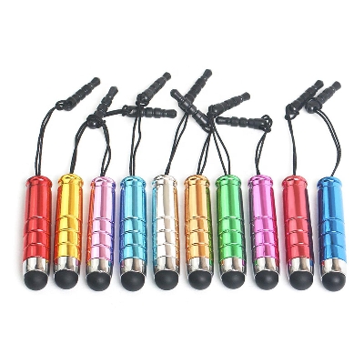 Picture of 2 pc Mini Stylus Touch Pen Capacitive Touch Pencil With Dust Plug for Mobile Phone Tablet PC- Multicolor