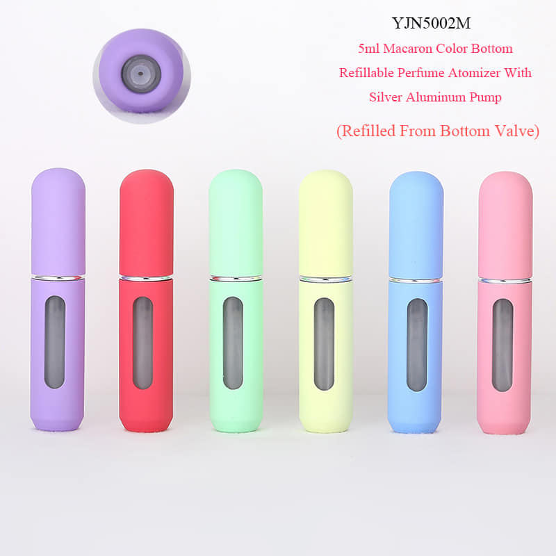 Picture of MUB NEW DESIGN Macaron Color 5ml Refillable Travel Perfume Bottles Mini Empty Perfume Atomizer Bottles With Silver Pump