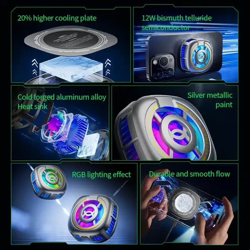 Picture of PLEXTONE EX2 Ultra RGB Magnetic Radiator Phone Cooler