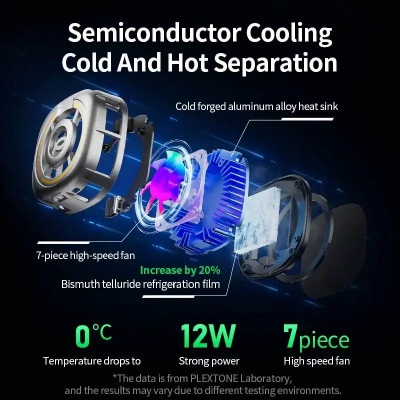 Picture of PLEXTONE EX2 Ultra RGB Magnetic Radiator Phone Cooler