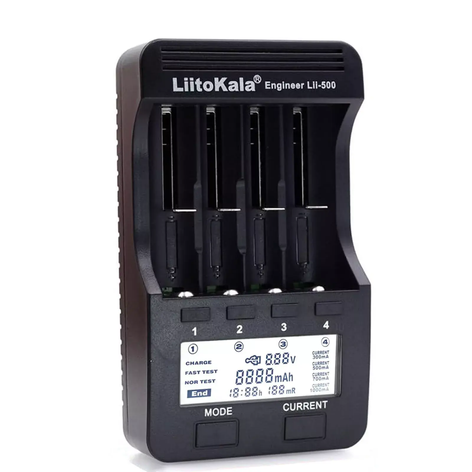 Picture of Liitokala Engineer Lii-500 4-Slot LCD Smart Universal Battery Tester Charger