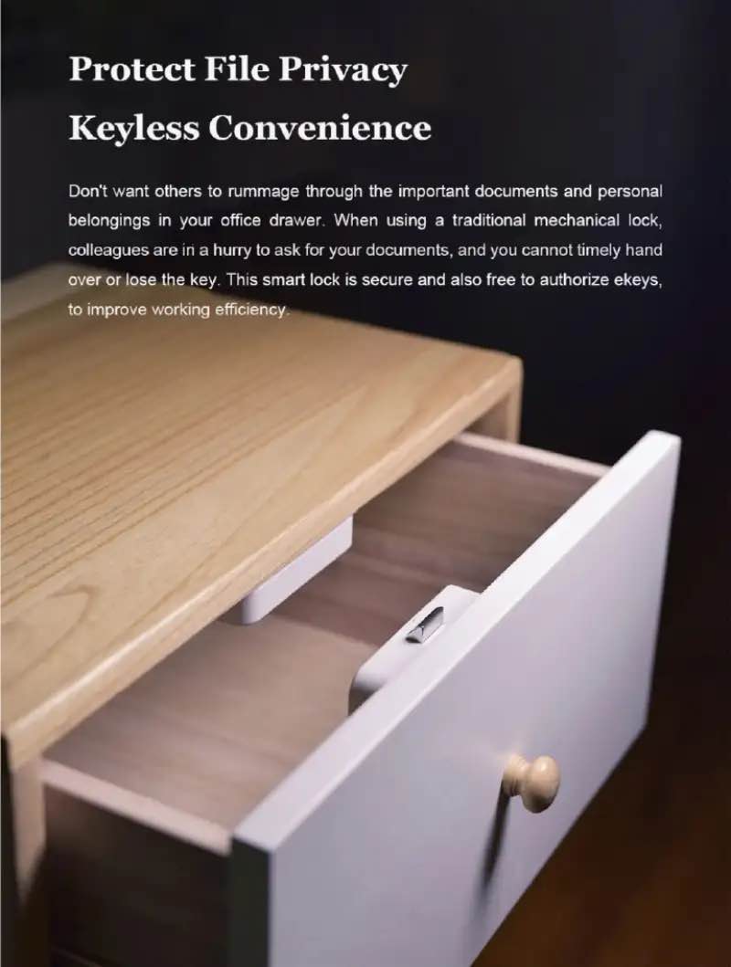 Picture of YEELOCK Smart Drawer Cabinet Lock Keyless APP Control Anti-Theft Child Safety Security Lock
