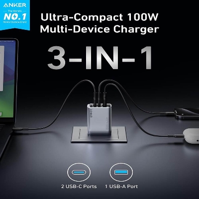 Picture of Anker Prime 100W GaN Wall Charger (3 Ports)