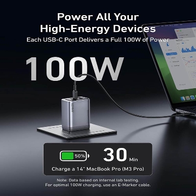 Picture of Anker Prime 100W GaN Wall Charger (3 Ports)