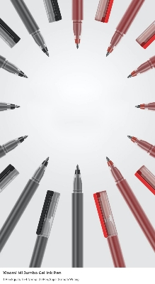 Picture of Xiaomi Jumbo Gel Ink Pen Red 10pcs
