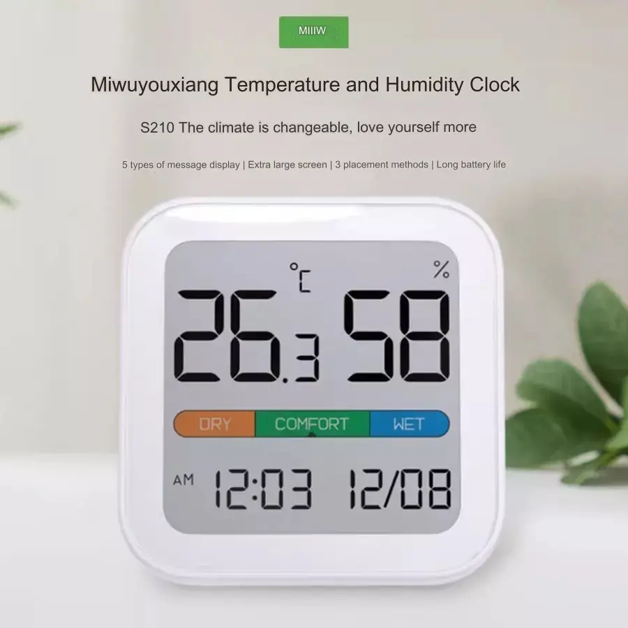 Picture of Xiaomi MIIIW Comfort Temperature And Humidity Clock S210
Rated 5.00 out of 5 based on 1customer rating
