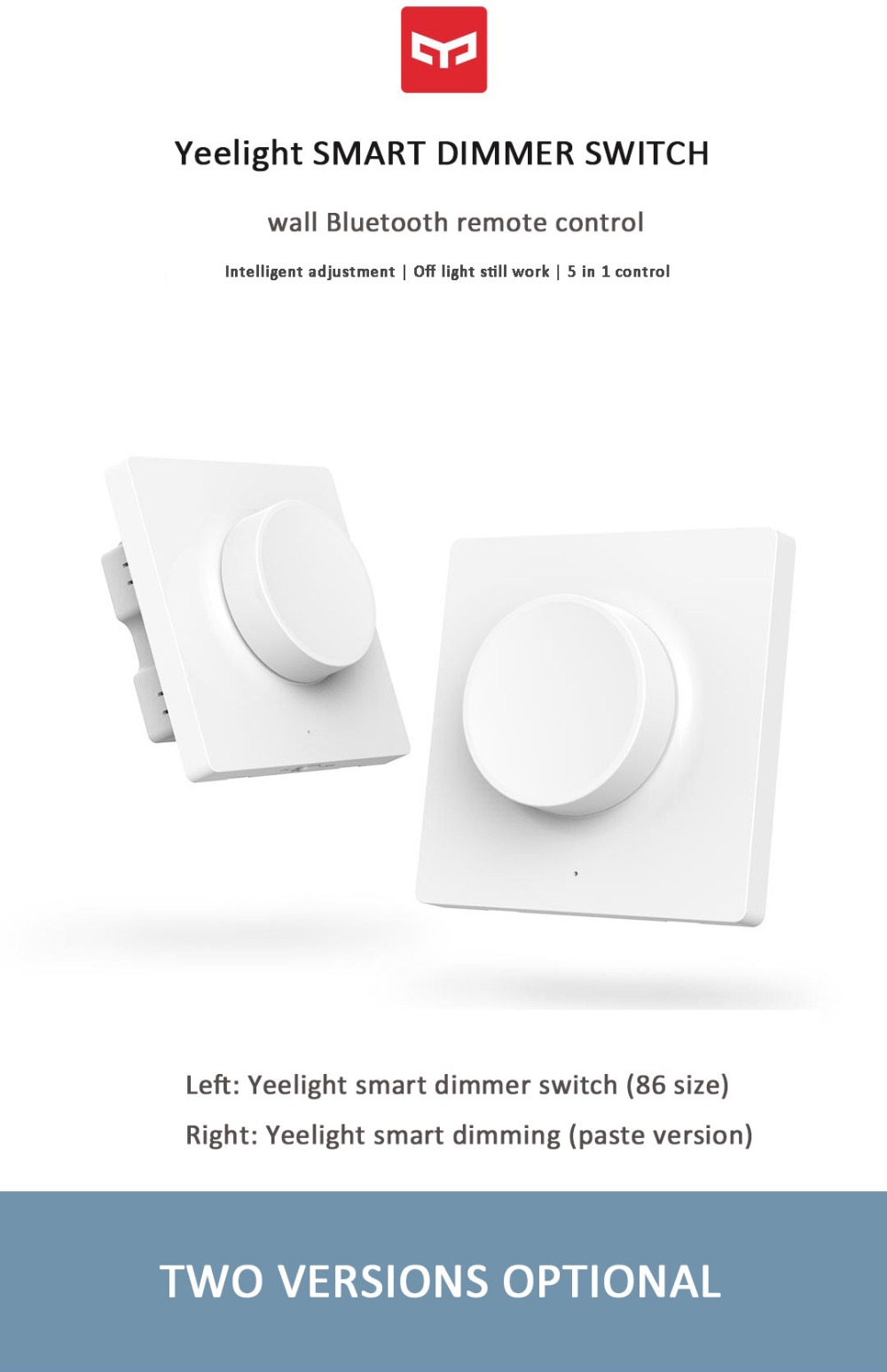 Picture of Xiaomi Yeelight Smart Dimmer Switch Wireless Wall Switch APP Light Remote Control for Yeelight Ceiling Light