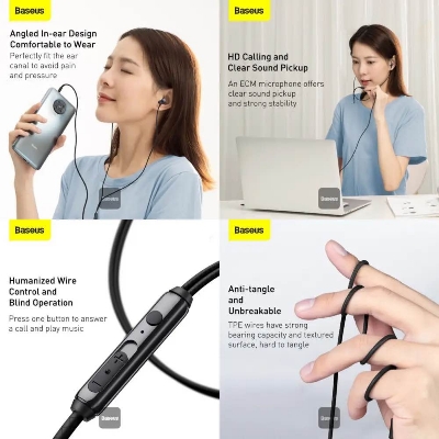 Picture of Baseus H19 Encok 3.5mm Wired Earphones