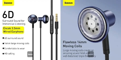 Picture of Baseus H19 Encok 3.5mm Wired Earphones