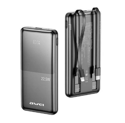Picture of Awei P76K 22.5W 10000mAh Powerbank Built-In Cable bd price