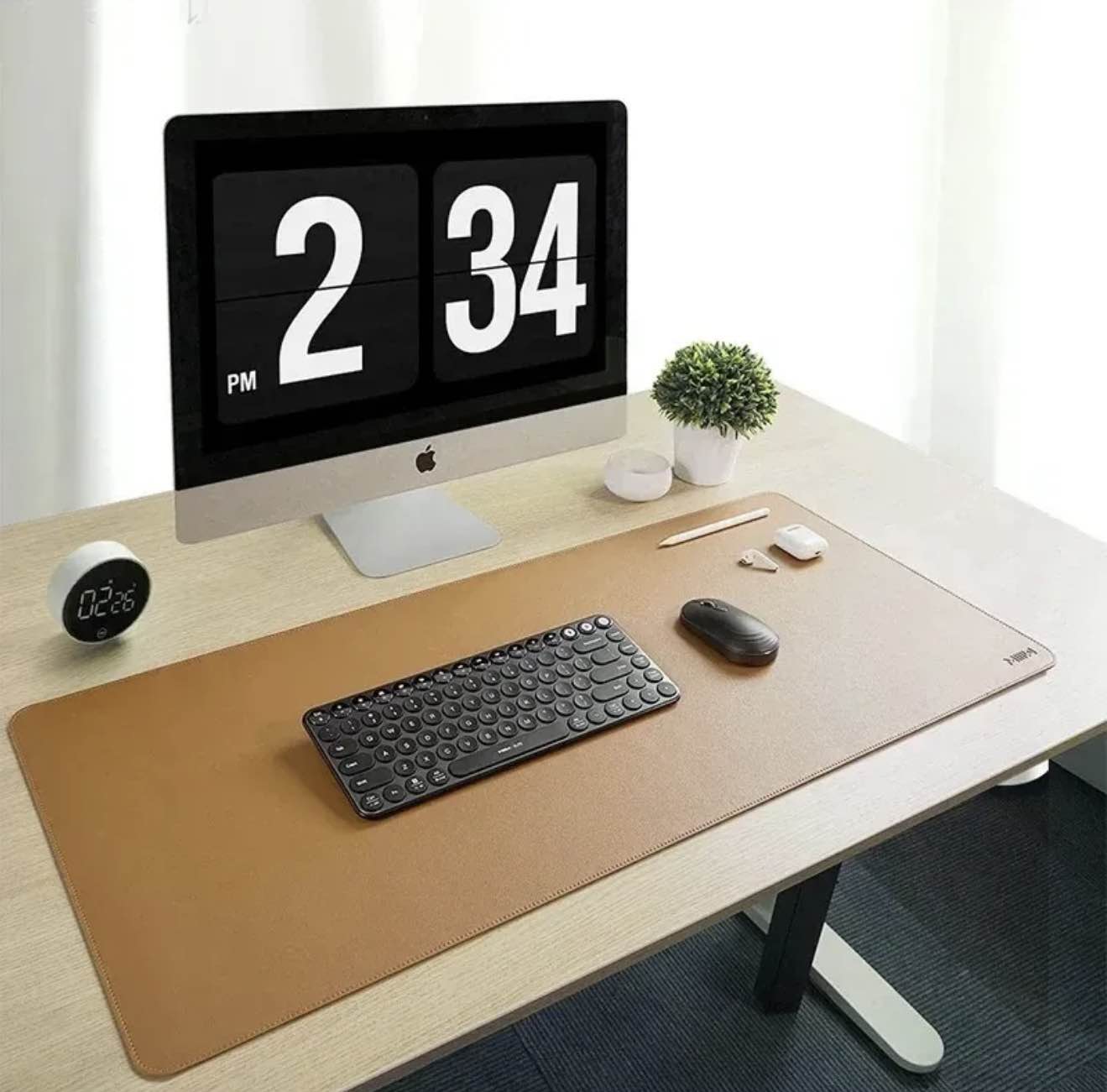 Picture of XIAOMI Mijia Office Mouse Pad Double Layer Solid Color Leather Cork Gaming Desk Dirt Resistant Large Waterproof For Mouse Pad