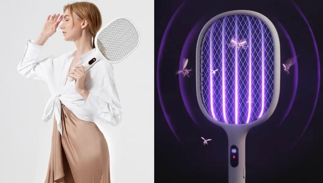 Picture of Xiaomi S1 Qualitell Smart Digital Display Electric Mosquito Swatter 2in1 Portable Type-C Charging Wall-mounted Mosquito Killer