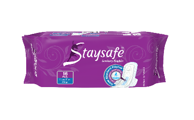 Picture of Staysafe Sanitary Napkin Heavy Flow Wings 16 Pads 