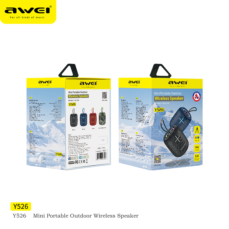 Picture of Awei Y526 TWS Wireless Bluetooth Speaker Portable Outdoor Hifi Loudspeaker Waterproof