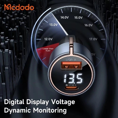 Picture of Mcdodo CC369 Digital Display USB-C + USB-A PD Car Charger