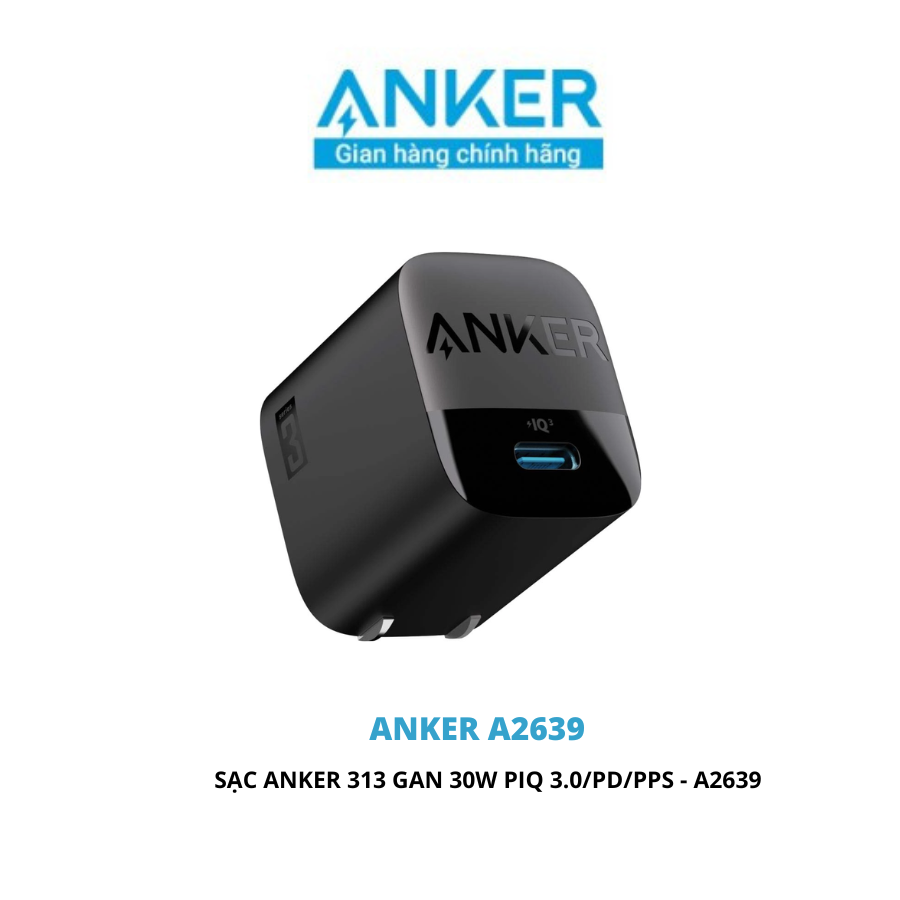 Picture of Anker 313 GaN 30W Foldable Charger USB C Power IQ 3.0