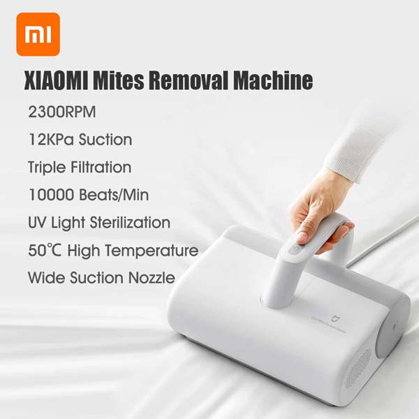 Picture of XIAOMI Mijia Handheld Anti Dust Vacuum Cleaner Mites Removal Machine Ultraviolet Light Mites Removal Vacuum Cleaner for Mattresses Pillows Cloth Sofas Carpets