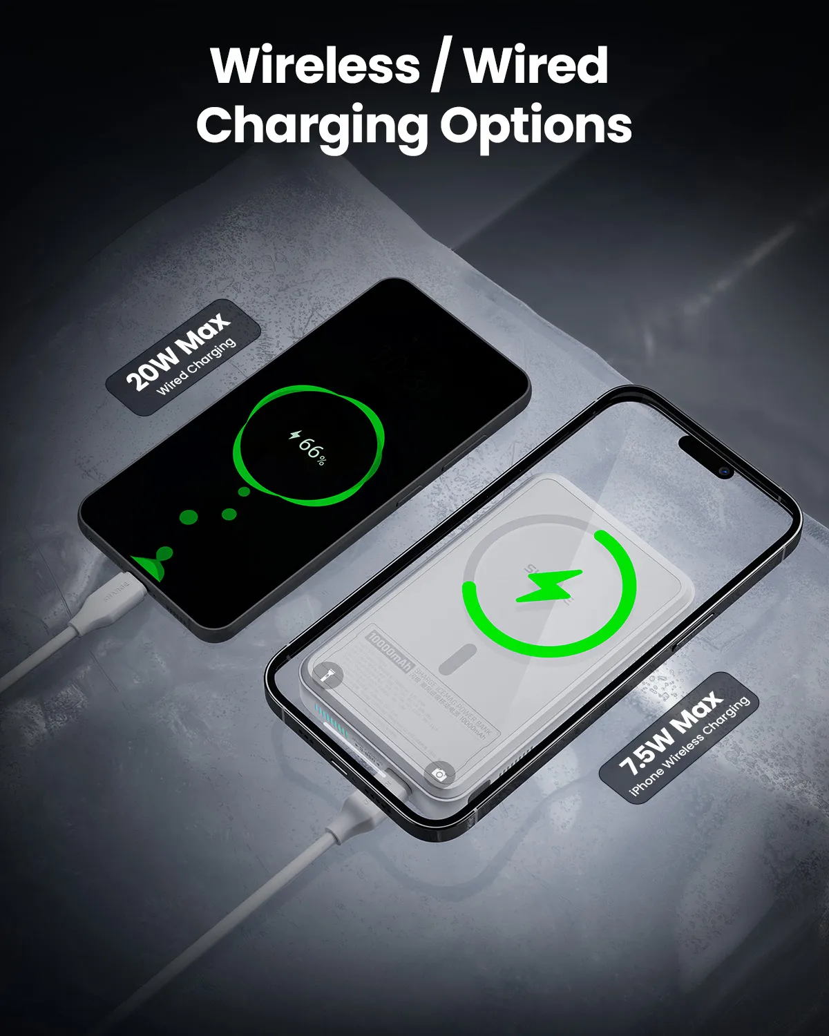 Picture of sharge ICEMAG Magnetic Power Bank, World's First 10000mAh Transparent Battery Pack with Active Cooling for Mag-Safe