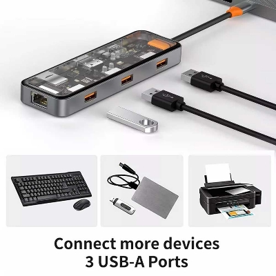 Picture of WiWU Cyber Multifunctional 8-in-1 Type C Hub Docking Station