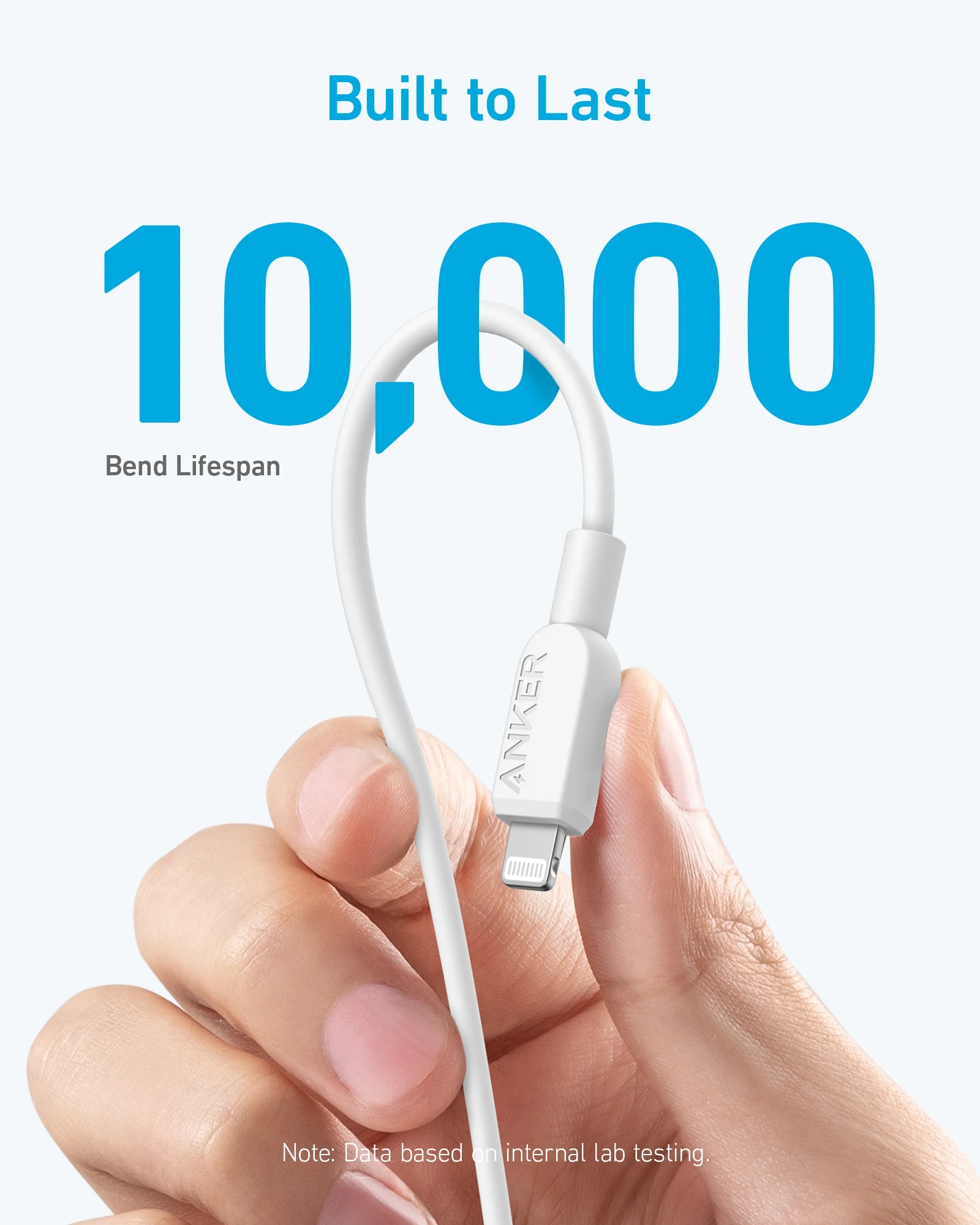 Picture of Anker 310 USB-C to Lightning Cable (3ft) - White