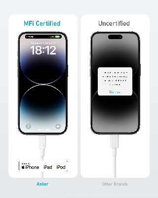 Picture of Anker 310 USB-C to Lightning Cable (3ft) - White