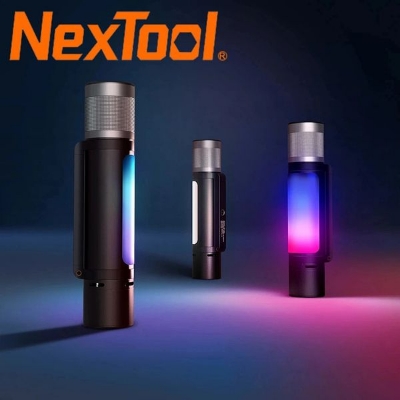 Picture of NexTool 12 In 1 900lm Flashlight With Speaker Pickup Rhythm Light 4 Colors Rechargeable Flashlight For Outdoor Camping