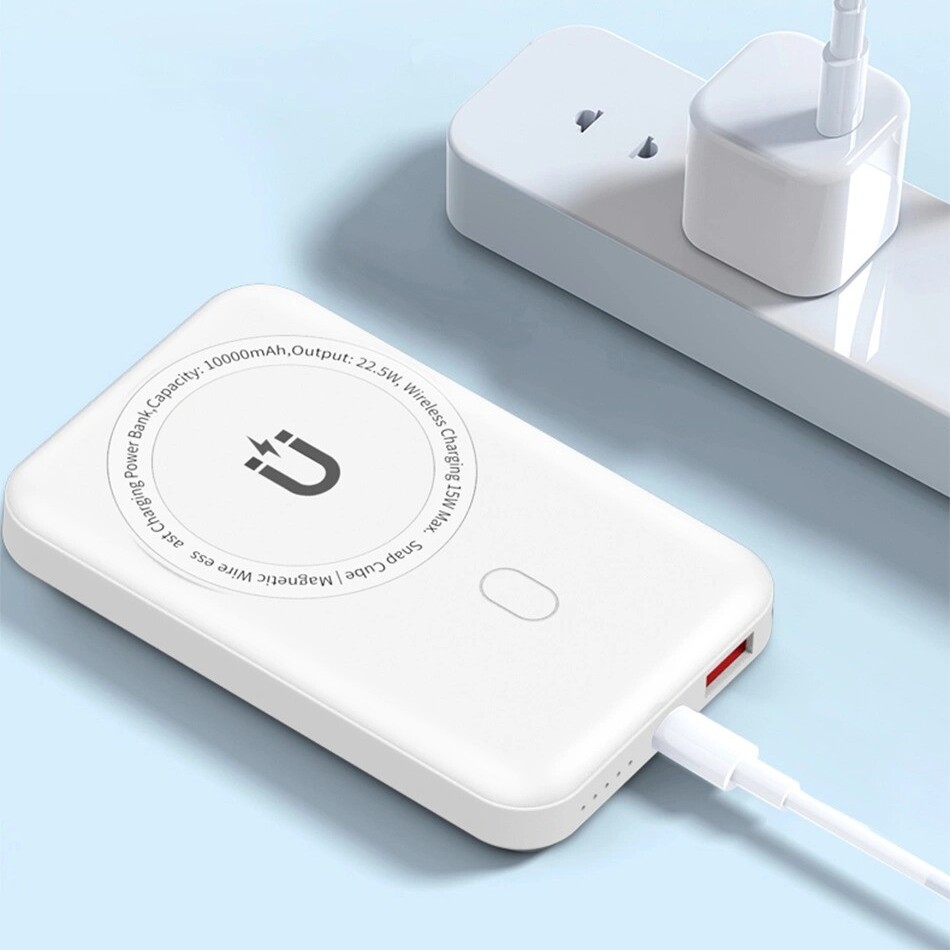 Picture of WiWU  Snap Cube 10000mAh Mini Magnetic 20W Wireless Power Bank with Stand