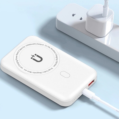 Picture of WiWU  Snap Cube 10000mAh Mini Magnetic 20W Wireless Power Bank with Stand