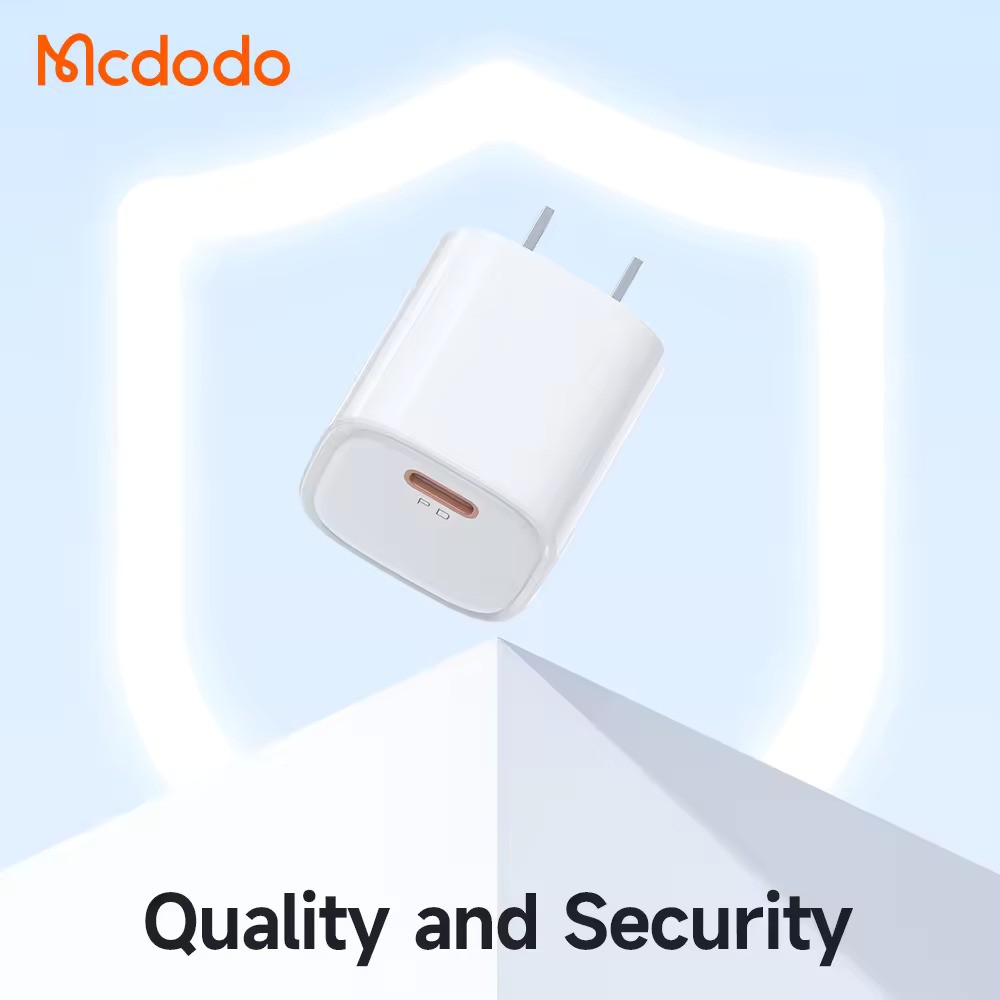 Picture of Mcdodo 20W PD Fast Charger Adapter - the ultimate solution for quick and efficient charging.