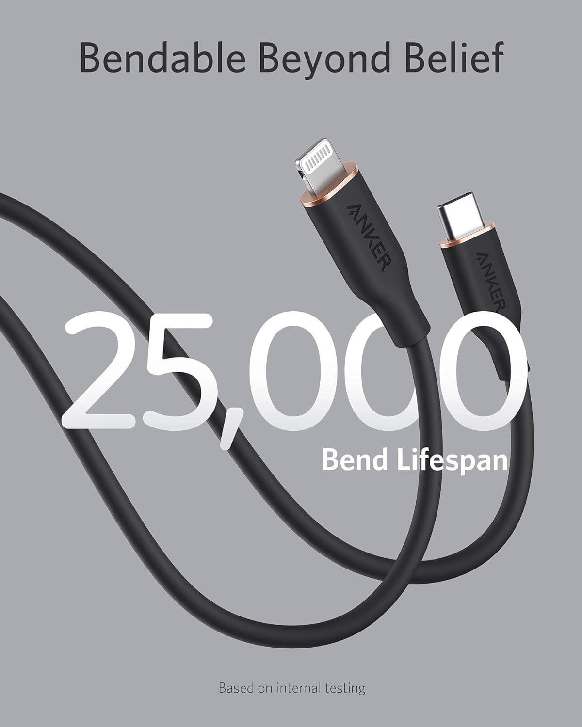 Picture of Anker USB-C to USB-C  Cable 6ft USB-C to Lightning , MFi Certified, Powerline III Flow Silicone Fast Charging Cable