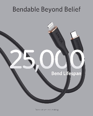 Picture of Anker USB-C to USB-C  Cable 6ft USB-C to Lightning , MFi Certified, Powerline III Flow Silicone Fast Charging Cable