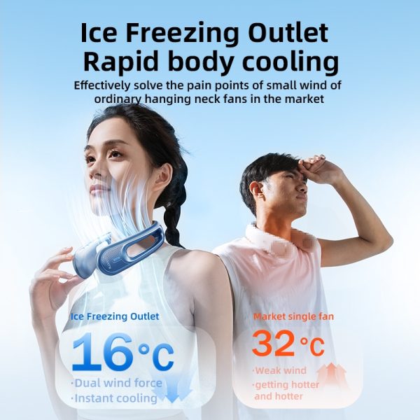 Picture of RTAKO GBF001 4000mah Ice Breeze Neck Hanging Fan