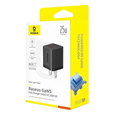 Picture of Baseus Charger GaN5 25W mini For Samsung S24 S23 S21 S20 Google Pixel Iphone 15 Series With Type-c Cable