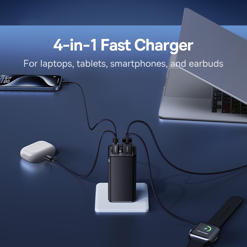 Picture of Baseus GaN6 Pro 100W 2 x USB-C Type-C + 2 x USB Fast Charger, US Plug