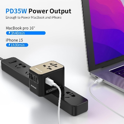 Picture of Momax UA9 1-World PD35W 5 Ports + AC Travel Adapter