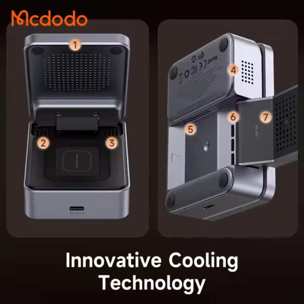 Picture of MCDODO CH-519 MagQ Qi2 15W Foldable Magnetic Wireless Charger Station for Desktop